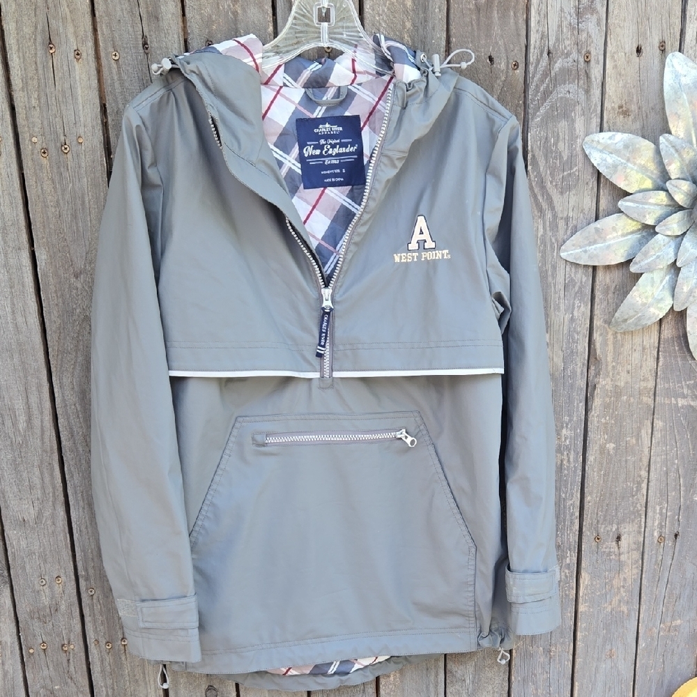 Charles River Apparel Gray Raincoat Lightweight Water-Resistant